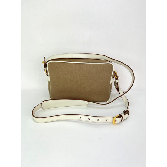 Prada Khaki Canvas Camera Crossbody Bag