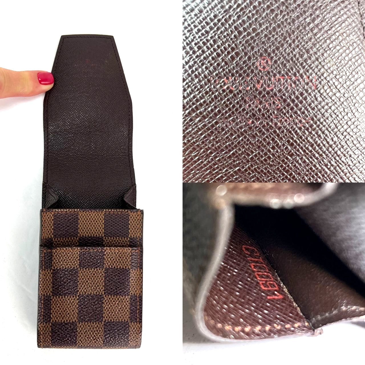 LOUIS VUITTON Damier Ebene Cigarette Card Cosmetic Case Pouch