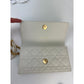 Christian Dior Caro Cannage White Leather Belt Bag Clutch