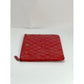 Chanel Patent Quilted Medium Cosmetic Case Dark Pink