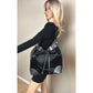 CHANEL Satin CC Large Black Bucket Shouler Bag