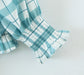 French Retro Street Short Green Plaid  Shirt Top