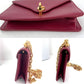 Christian Dior C'est Dior Mini Flap Burgundy Leather Shoulder Bag