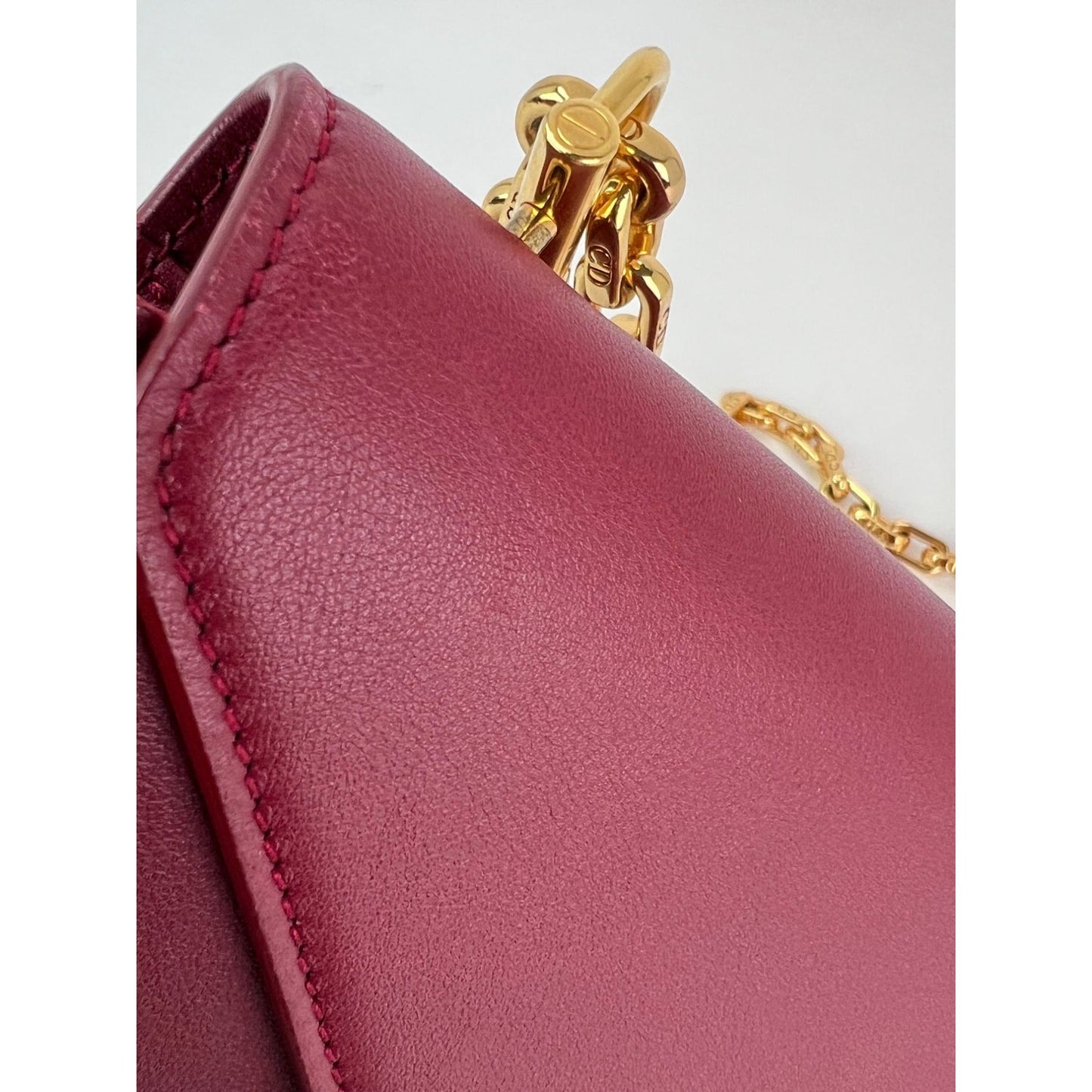 Christian Dior C'est Dior Mini Flap Burgundy Leather Shoulder Bag