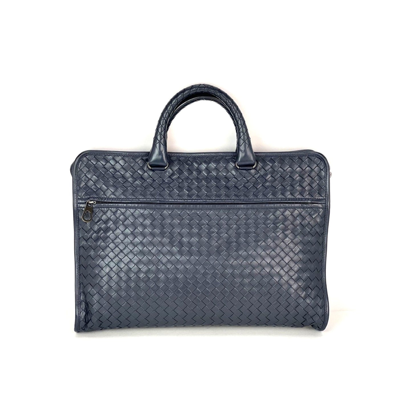 Bottega Veneta Intrecciato Top Zip Briefcase Attache Bag