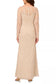 Adrianna Papell Women's Beaded Long-Sleeve Gown