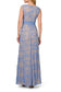 Adrianna Papell Embroidered Lace V-Neckline Sleeveless Sheath Gown Dress