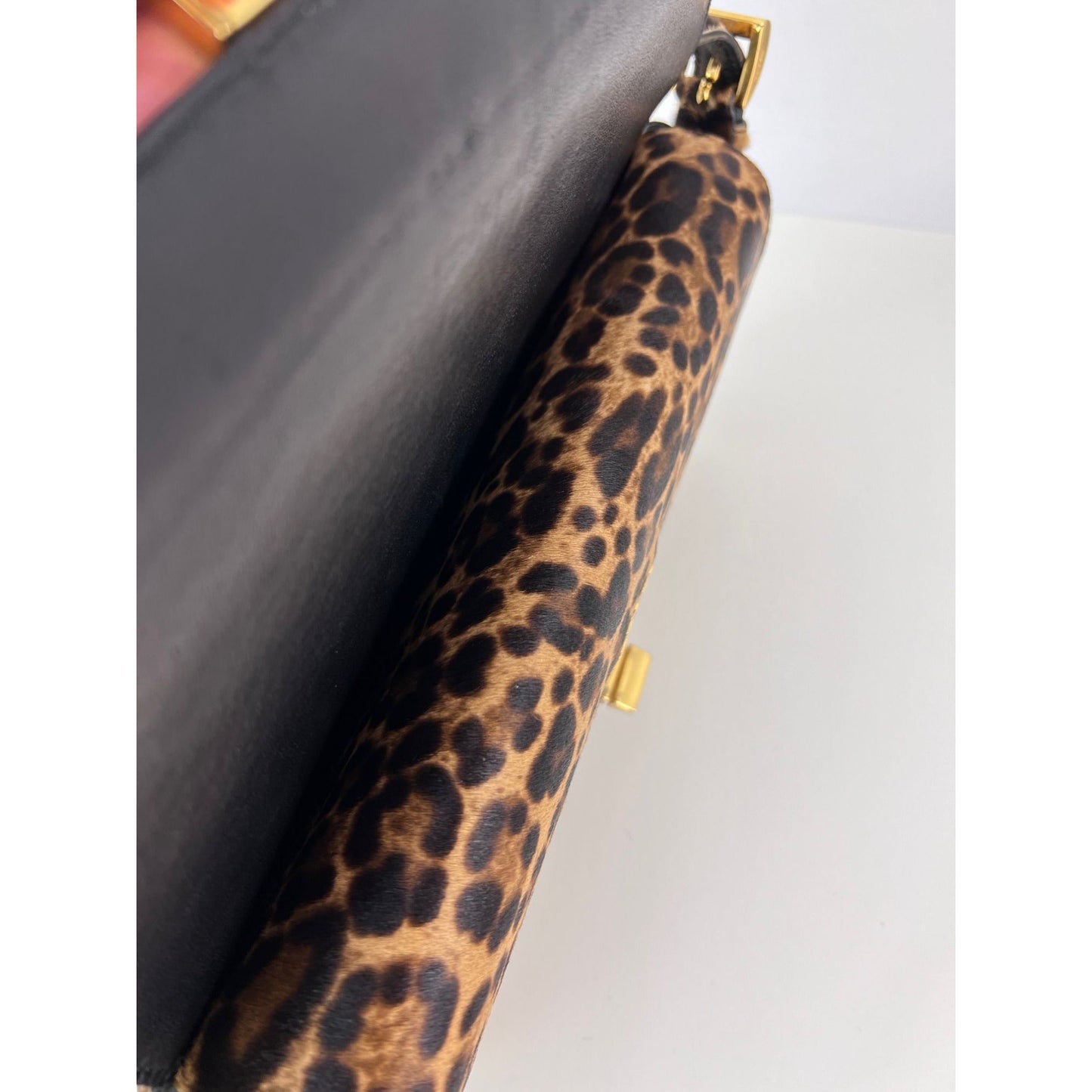 Prada Cavallino Leopard calf Hair Shoulder Bag