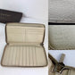 Gucci GG Logo Beige Zip Around Canvas Long Wallet