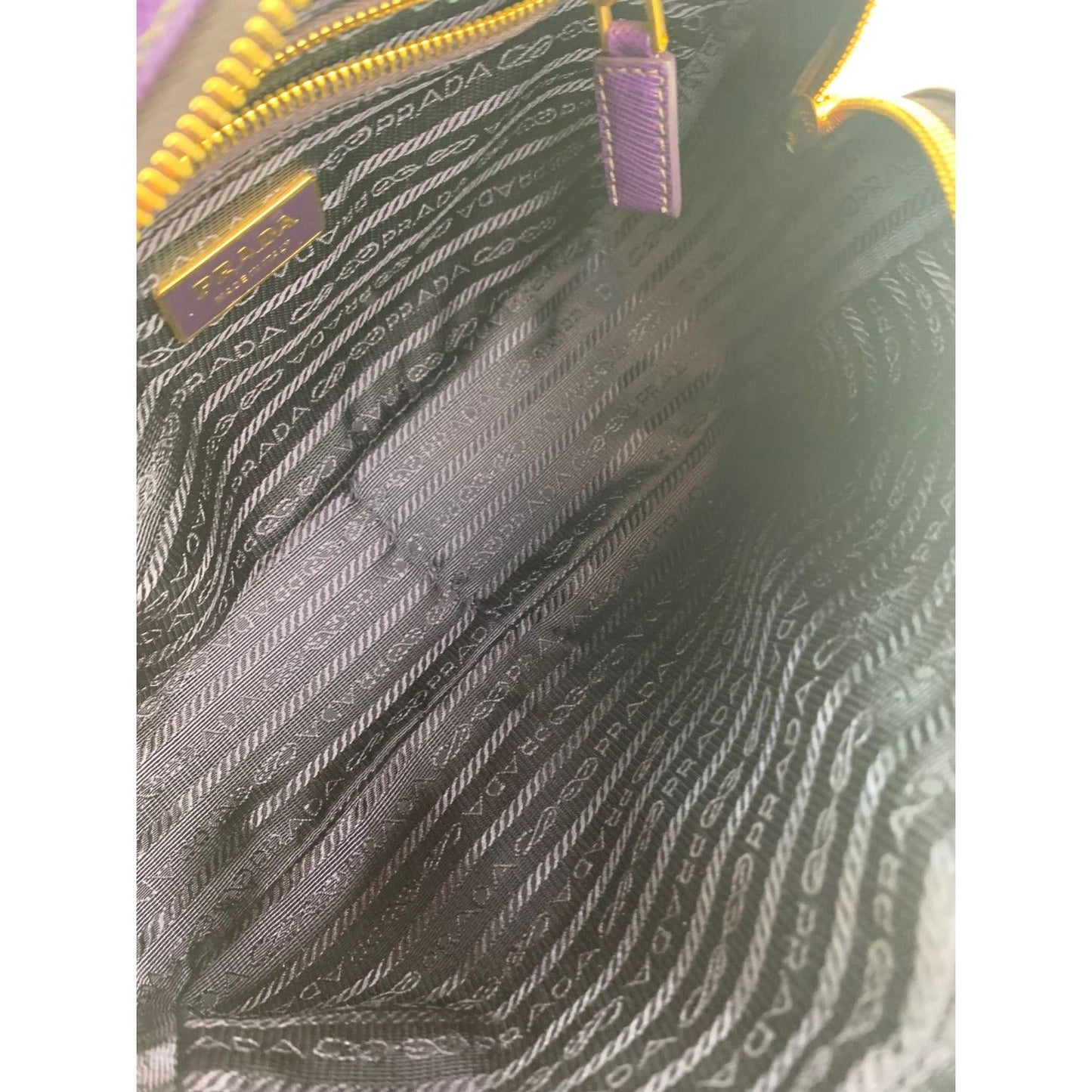 Prada Saffiano Leather Lux Small  Top Handle Viola Purple Handbag