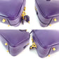 Prada Saffiano Leather Lux Small  Top Handle Viola Purple Handbag