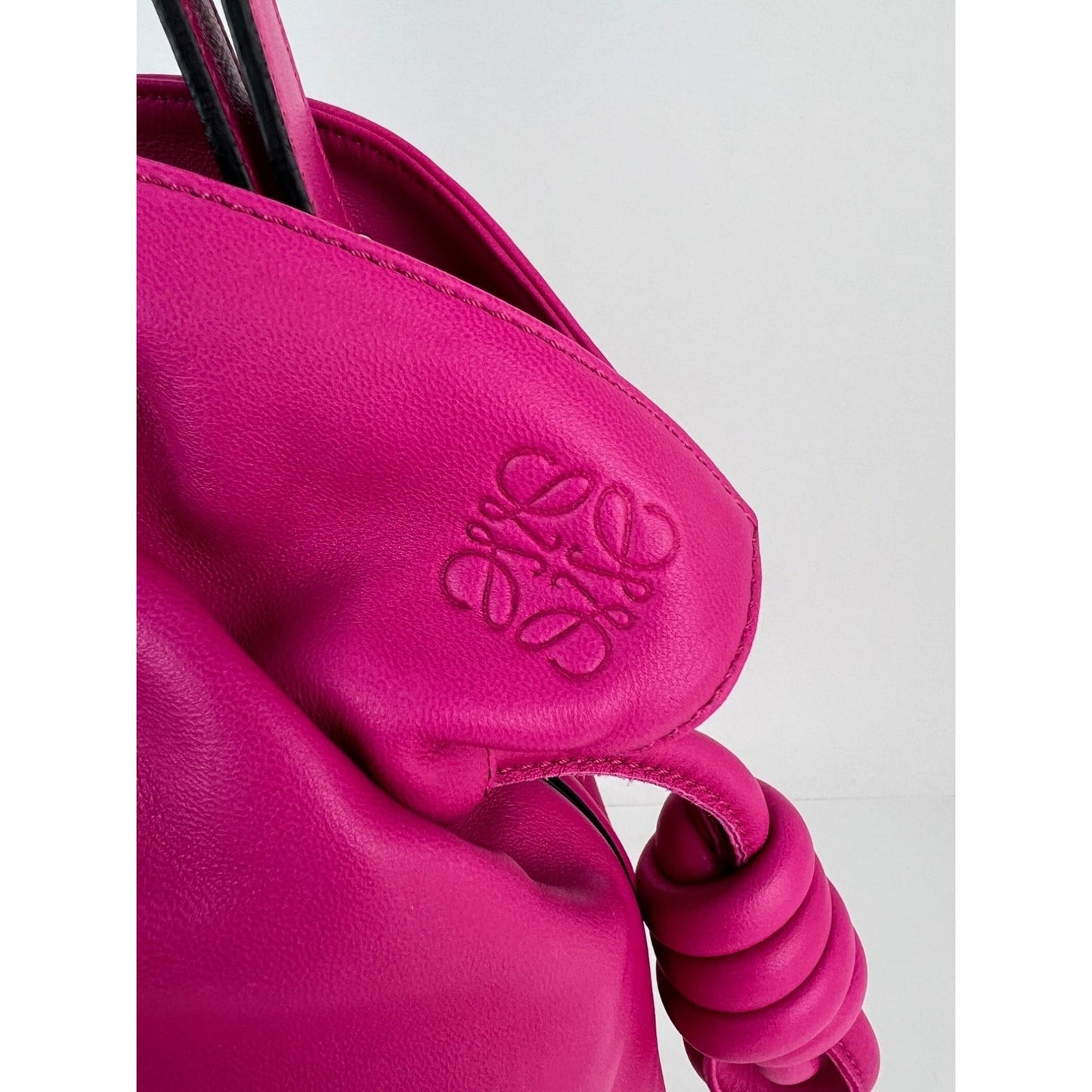Loewe Nappa Pink Flamenco Medium Knot Shoulder Bag
