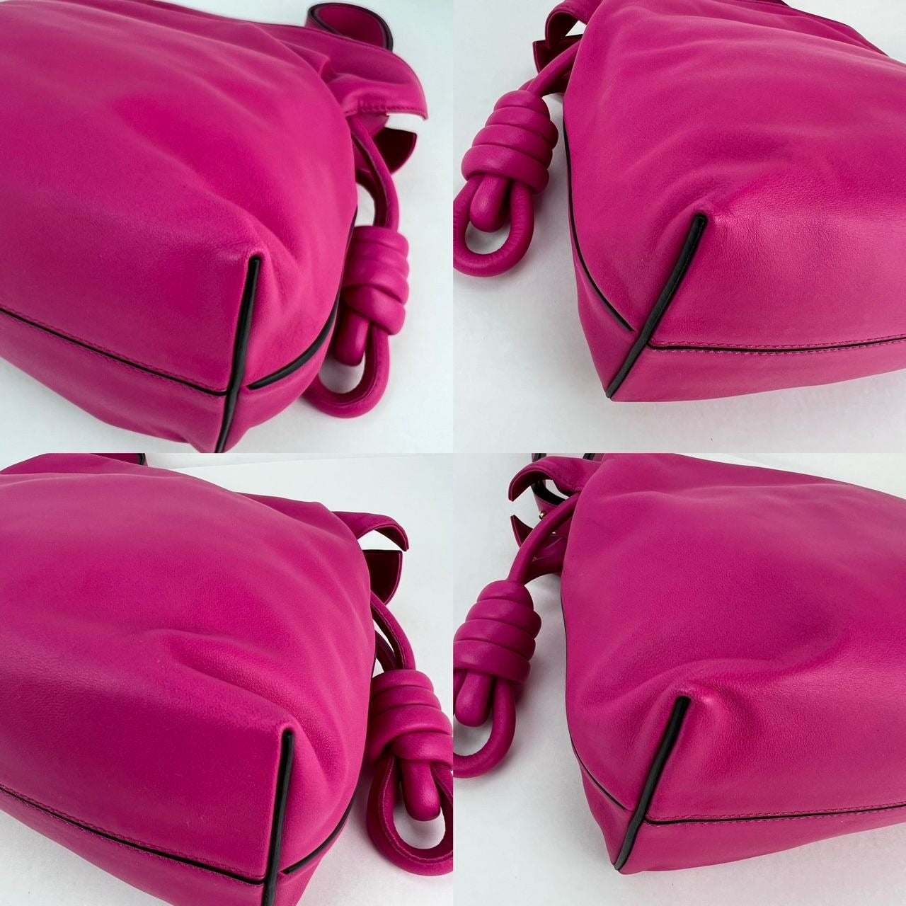 Loewe Nappa Pink Flamenco Medium Knot Shoulder Bag