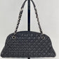 CHANEL Just Mademoiselle Quilted Caviar Black Bowling Shoulder Bag