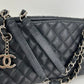 CHANEL Just Mademoiselle Quilted Caviar Black Bowling Shoulder Bag