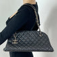 CHANEL Just Mademoiselle Quilted Caviar Black Bowling Shoulder Bag
