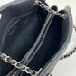 CHANEL Just Mademoiselle Quilted Caviar Black Bowling Shoulder Bag