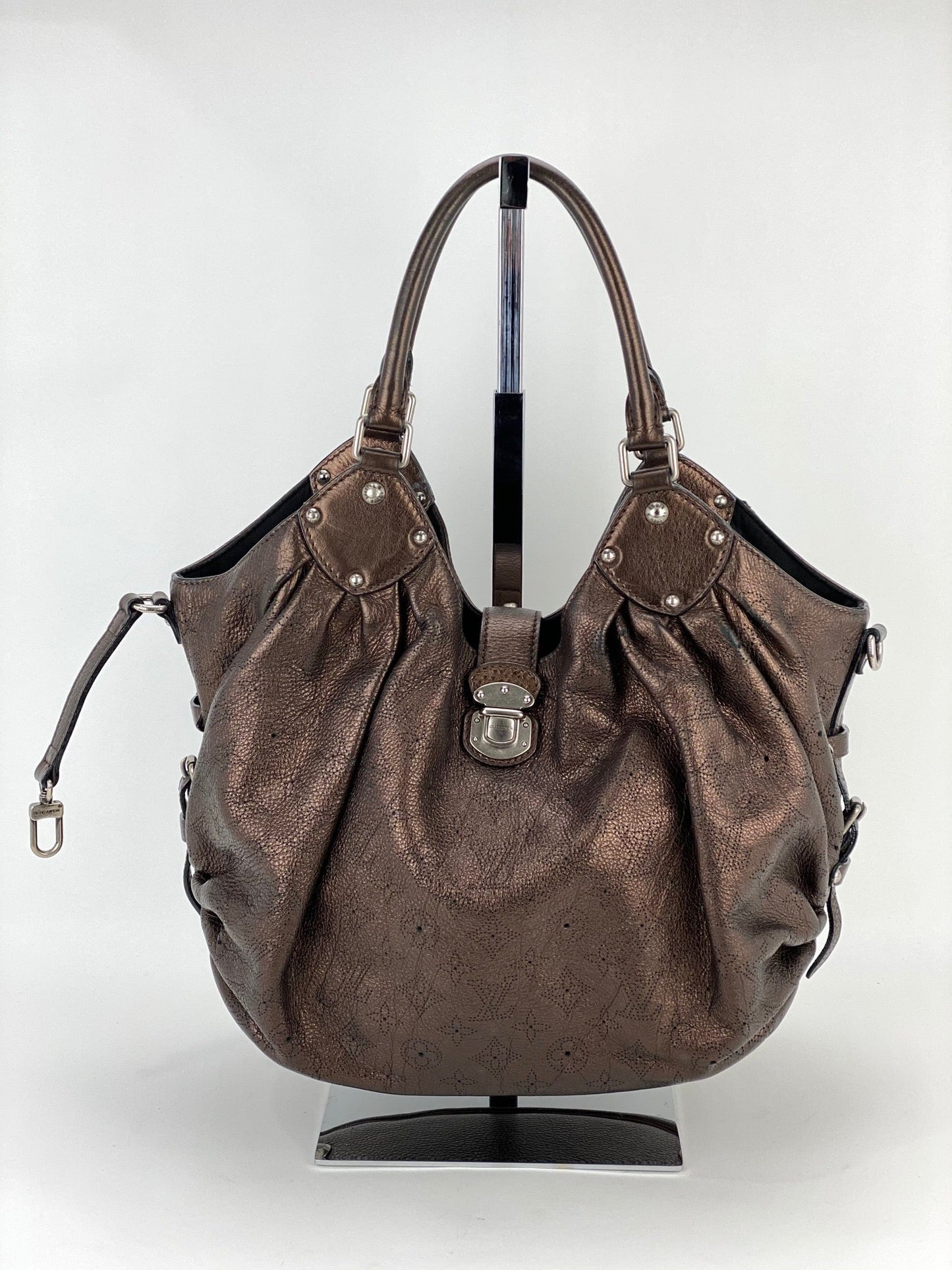 Louis Vuitton Large Mahina Metallic Bronze Leather Shoulder Bag