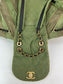 CHANEL Backpack Canvas Chevron Cuba Patchwork Khaki Green Backpack Preowned
