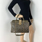 CHANEL Glazed Calfskin Shagreen Large Bindi CC Grey Tote Hand Bag