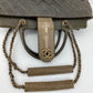 CHANEL Glazed Calfskin Shagreen Large Bindi CC Grey Tote Hand Bag