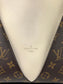 Louis Vuitton Monogram Braided V Tote MM White Leather Shoulder Hand Bag