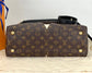 Louis Vuitton Monogram Braided V Tote MM White Leather Shoulder Hand Bag