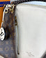 Louis Vuitton Monogram Braided V Tote MM White Leather Shoulder Hand Bag