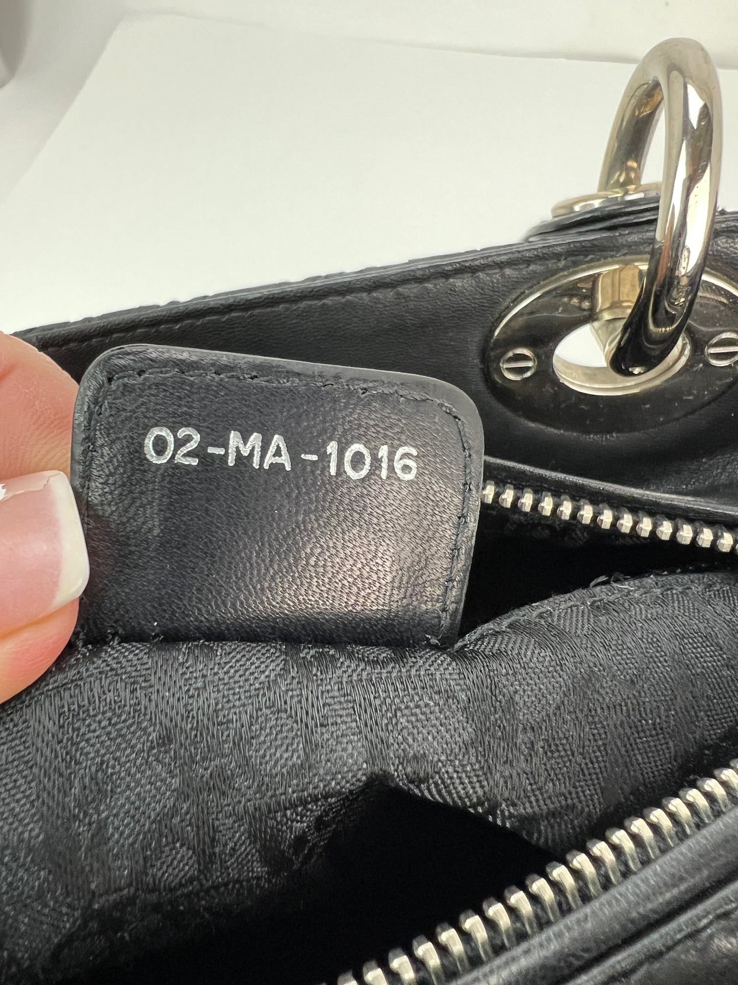 Christian Dior Medium Lady Laced Black Leather Limited Edition Shoulder Bag