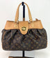 Louis Vuitton BOETIE PM Monogram Brown Canvas Hobo Tote Bag Pre owned