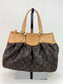 Louis Vuitton BOETIE PM Monogram Brown Canvas Hobo Tote Bag Pre owned