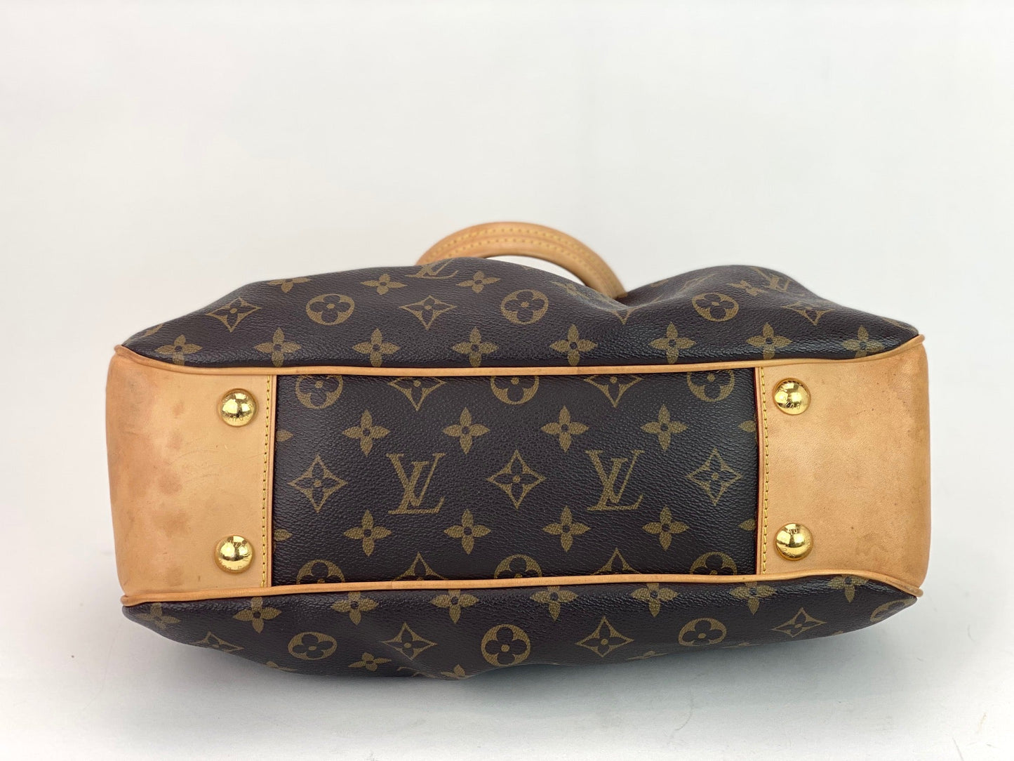 Louis Vuitton BOETIE PM Monogram Brown Canvas Hobo Tote Bag Pre owned