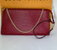 Louis Vuitton Handbag Epi 24 Pochette Accessories Red Leather Crossbody Bag Preowned