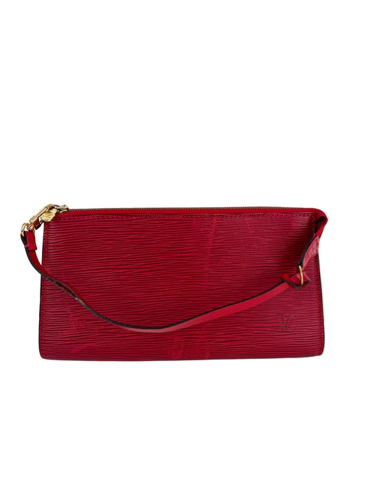 Louis Vuitton Handbag Epi 24 Pochette Accessories Red Leather Crossbody Bag Preowned