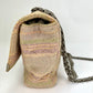 Chanel 2.55 Reissue 225 Single Flap Pink Multicolor Cotton Tweed Shoulder Bag