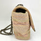 Chanel 2.55 Reissue 225 Single Flap Pink Multicolor Cotton Tweed Shoulder Bag