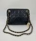 CHANEL Bag Quilted Lambskin Leather Chain Vintage Black Mini Shoulder Bag Preowned