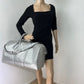Louis Vuitton Keepall Bandoulière 50B Silver Glitter Damier Pattern Duffle Bag Preowned