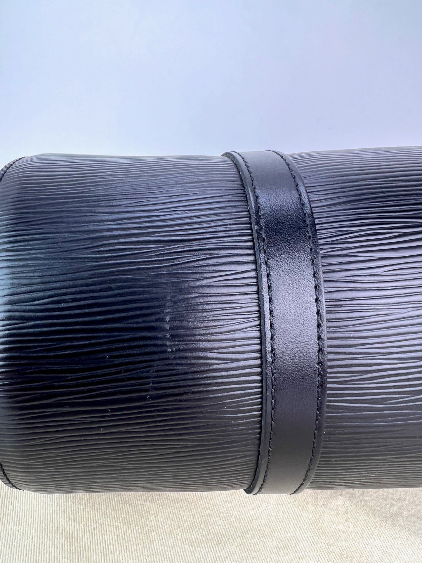 Louis Vuitton Soufflot Black Epi Leather Shoulder Bag