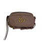 Gucci GG Marmont Small Chain Beige Matelasse Leather Crossbody Bag