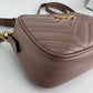Gucci GG Marmont Small Chain Beige Matelasse Leather Crossbody Bag