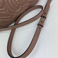 Gucci GG Marmont Small Chain Beige Matelasse Leather Crossbody Bag