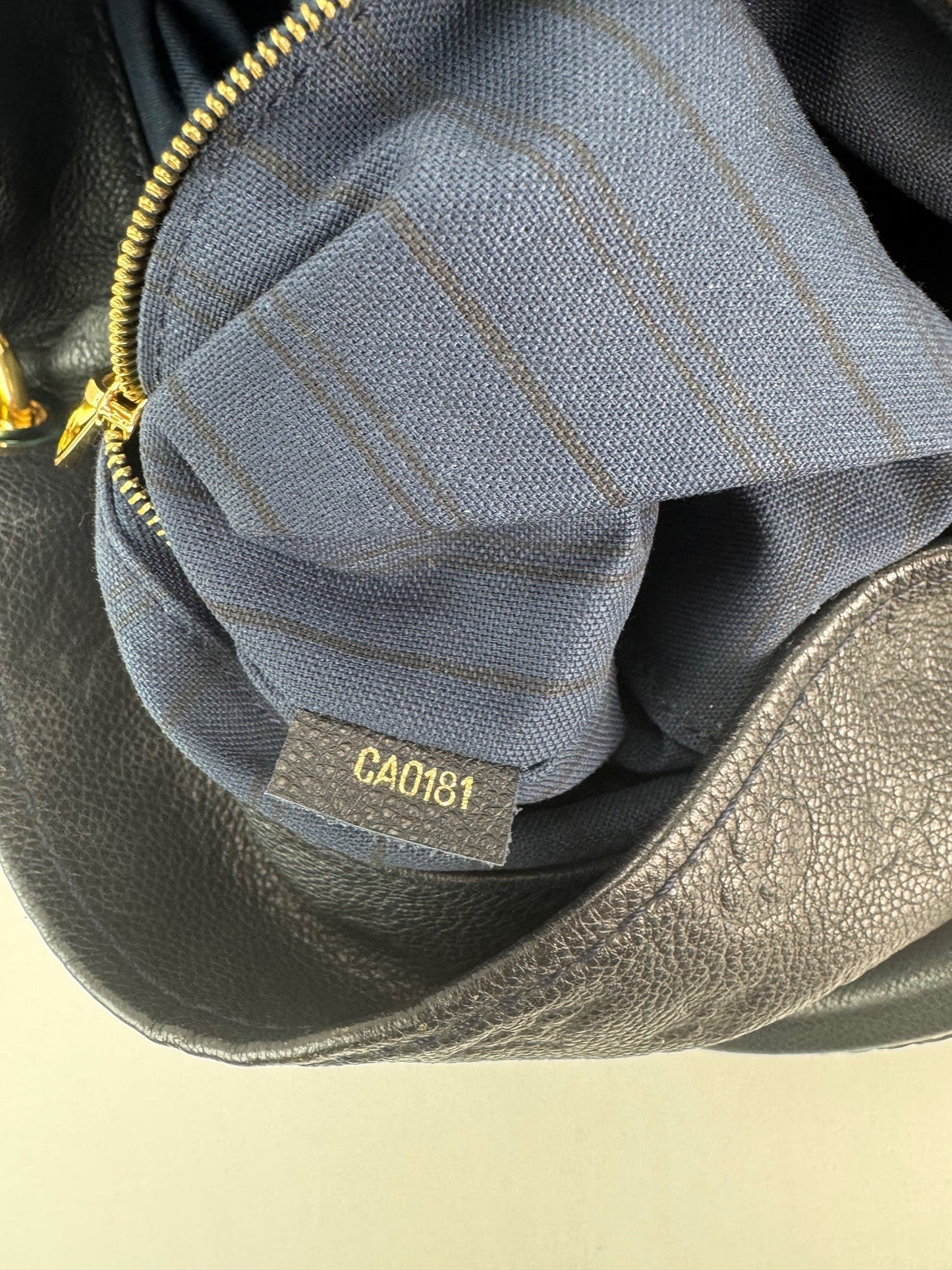 LOUIS VUITTON Artsy MM Monogram Empreinte Infini Blue Tote Hand Bag