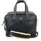 Celine Black Leather Handle Bag Vintage Briefcase messenger Bag