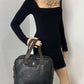 Celine Black Leather Handle Bag Vintage Briefcase messenger Bag