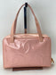 Chanel Triple CC Logo Medium Pink Patent Leather Tote Shoulder Bag Pre owned