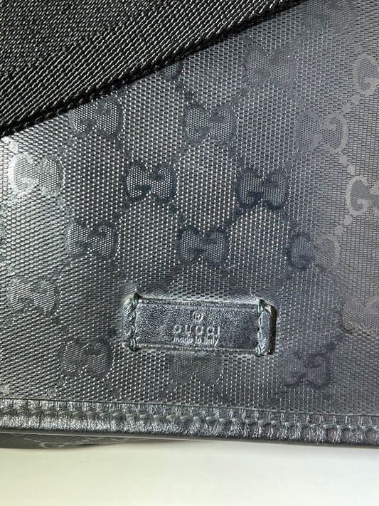 Gucci Men's Messenger GG Supreme Canvas Double Buckle Flap Crossbody Men's Bag