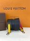 LOUIS VUITTON Epi Bandouliere Leather Shoulder Strap Black Pink Yellow