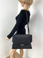 Givenchy Obsedia Medium Flap Black Pebbled Calfskin Satchel Hand Bag