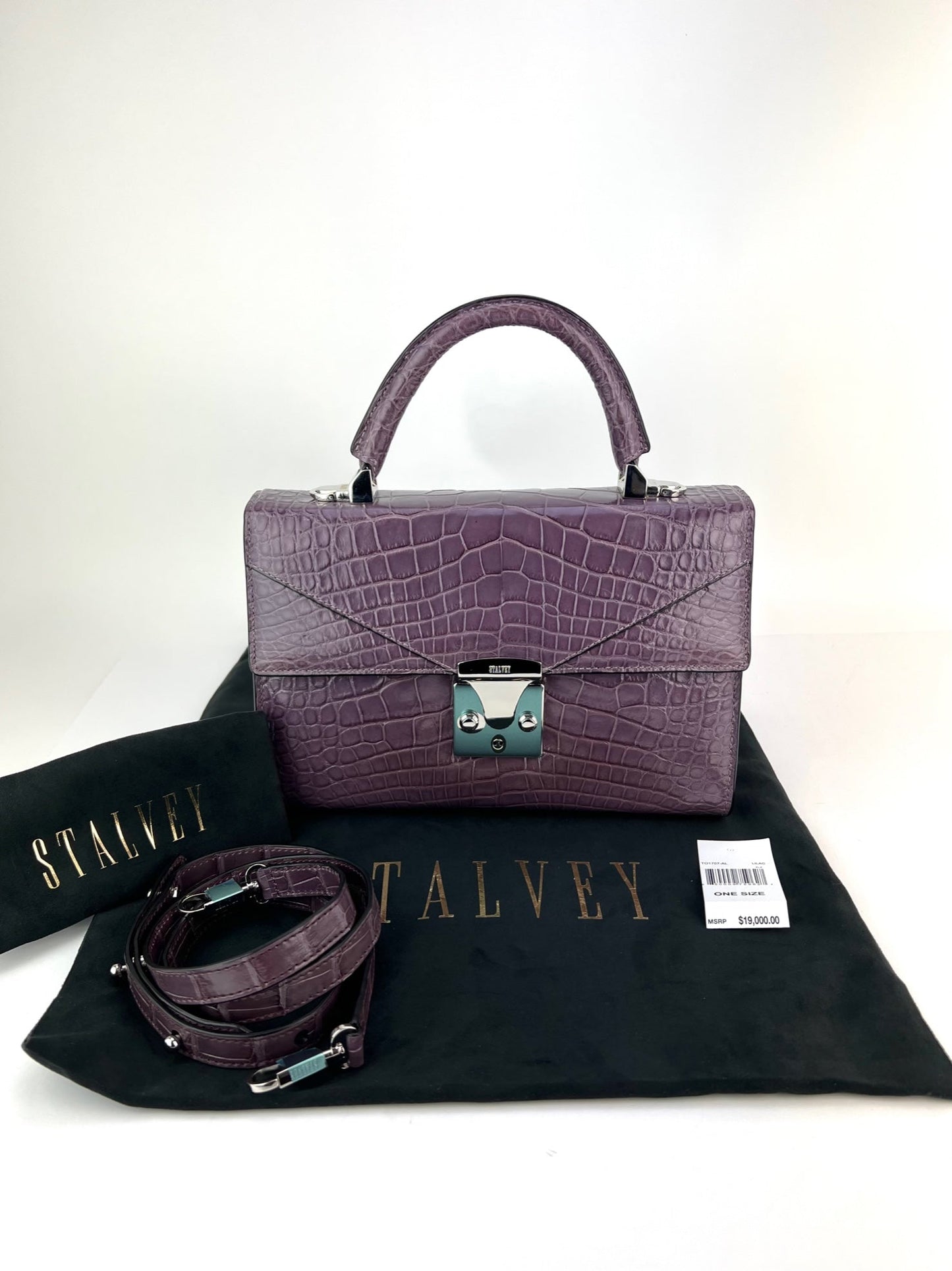 Stalvey Top Handle 2.5 Alligator Lilac Bag Crossbody Exclusive Luxury